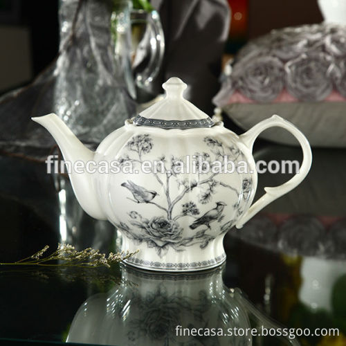 17 Pieces Elegant New Bone China Tea Set of Nocturne